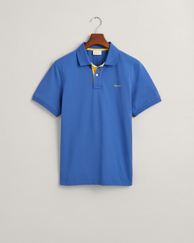 GANT Reg Contrast Pique SS polo Rich Blue